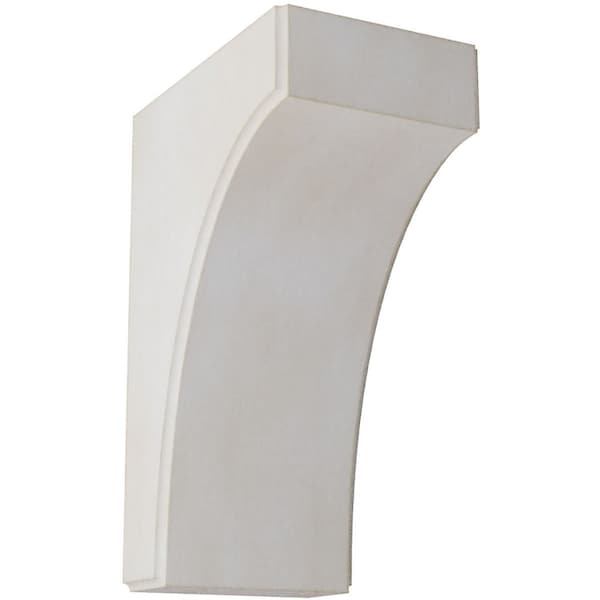 Ekena Millwork 5 1/4"W x 8"D x 12"H Clarksville Wood Vintage Decor Bracket, Chalk Dust White BKTWD05X08X12CVWH - main